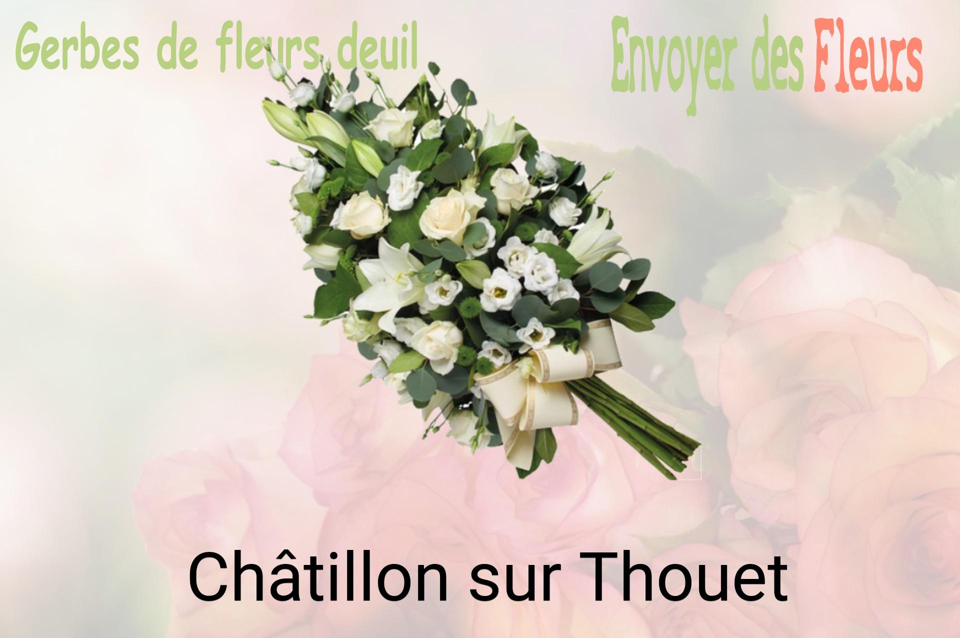 Gerbe de fleurs de deuil livrée à Châtillon-sur-Thouet